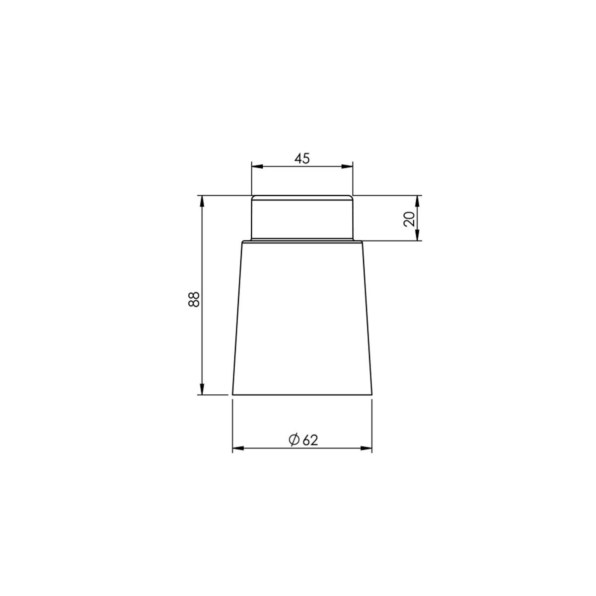 Gömme Rezervuar Temiz Su Tapası Ø45 mm küçük görsel