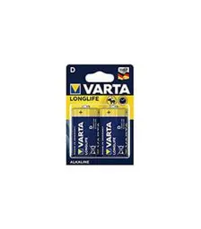 Varta Longlife 1.5V 2li D Alkalin Büyük Boy Pil 4120-2 görseli