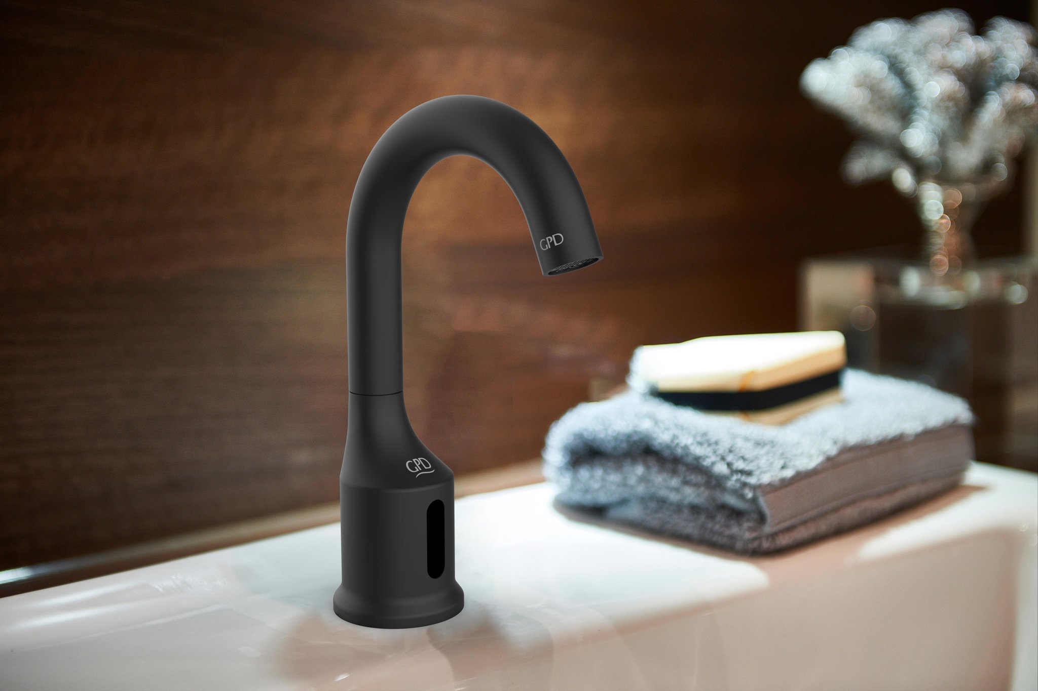 GPD Fotoselli Lavabo Bataryası (Tek Su Girişli) Siyah Flb13-s-2 küçük görsel