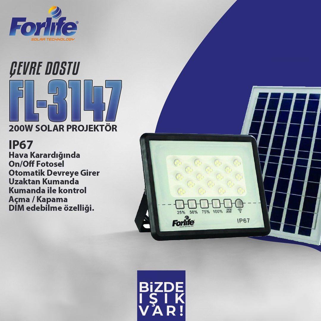 Forlife Solar Projektör 300W Fl-3148 küçük görsel