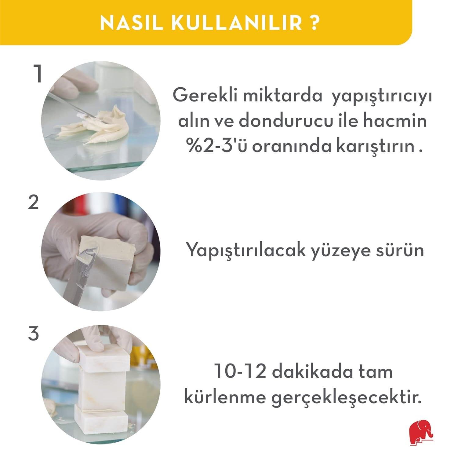 Elkay Granit Mermer ve Taş Yapıştırıcı 250 Gr Bej küçük görsel