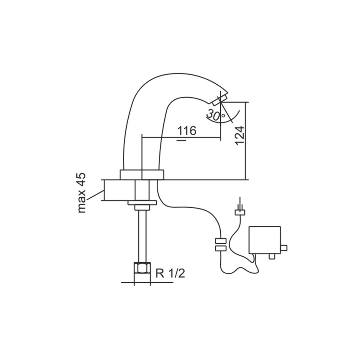 Venezia Kroma Fotoselli Lavabo Bataryası - Tek Su Girişli 5013019 küçük görsel