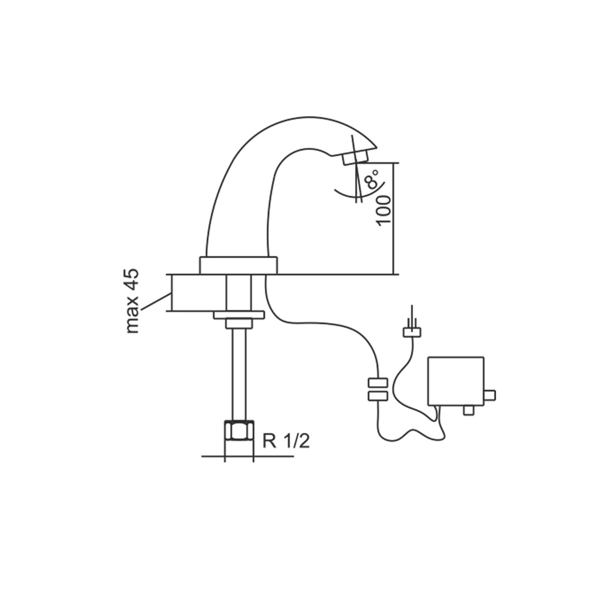 Venezia Kroma Fotoselli Lavabo Bataryası - Tek Su Girişli 5013019 küçük görsel