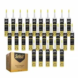 Selsil Silikonize Akrilik Mastik 500 Gr Siyah (1 Koli = 25 Adet) 3041 görseli