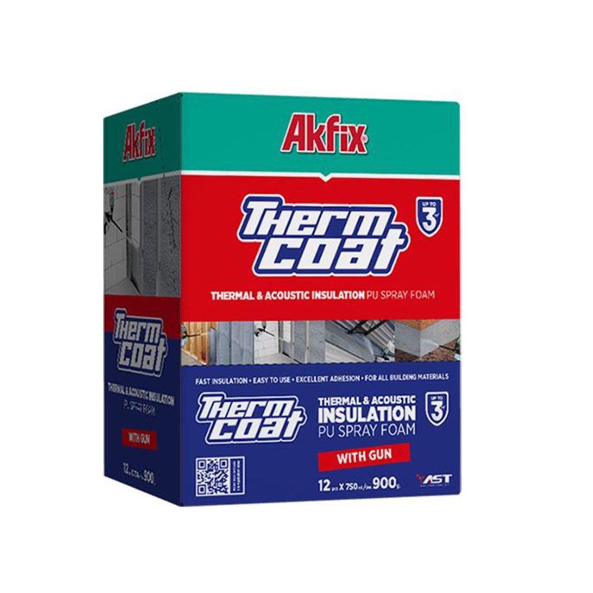Akfix Thermcoat Termal ve Akustik Yalıtım Poliüretan Köpüğü 930 Gr küçük görsel