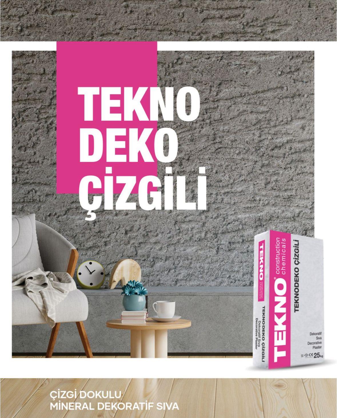Teknodeko Çizgi Dokulu Dekoratif Sıva 25/1 küçük görsel