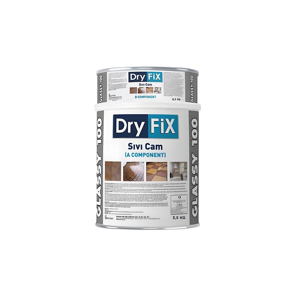 Dryfix Glassy 100 Sıvı Cam Şeffaf Su İzolasyonu 4 kg küçük görsel