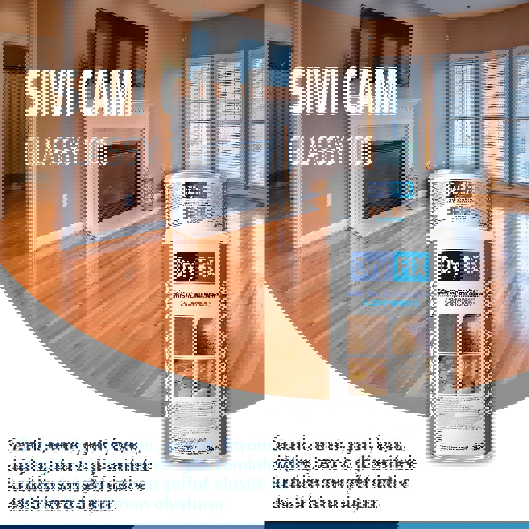 Dryfix Glassy 100 Sıvı Cam Şeffaf Su İzolasyonu 4 kg küçük görsel