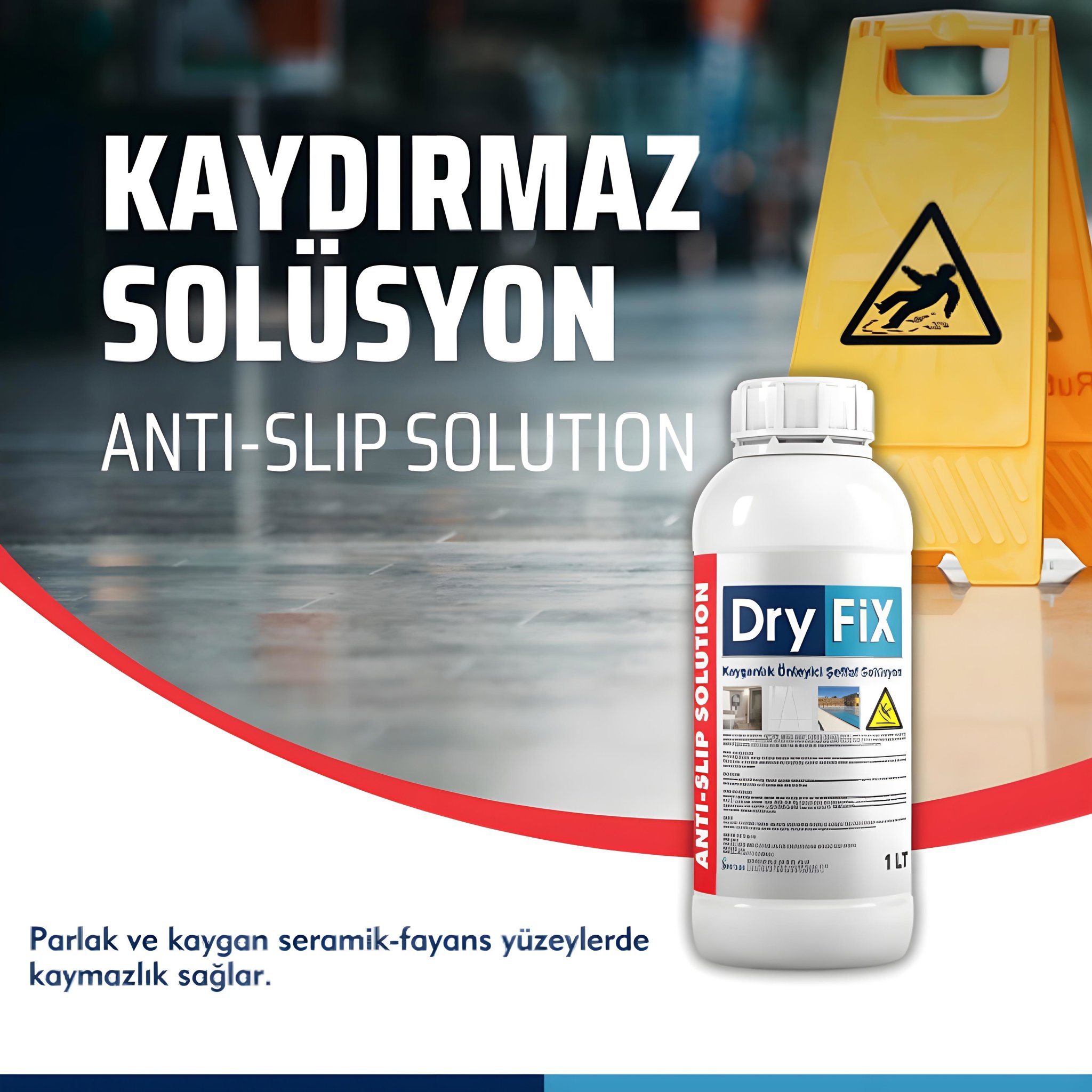 Dryfix Anti Slip Kayganlık Önleyici Şeffaf Solüsyon 10 lt küçük görsel