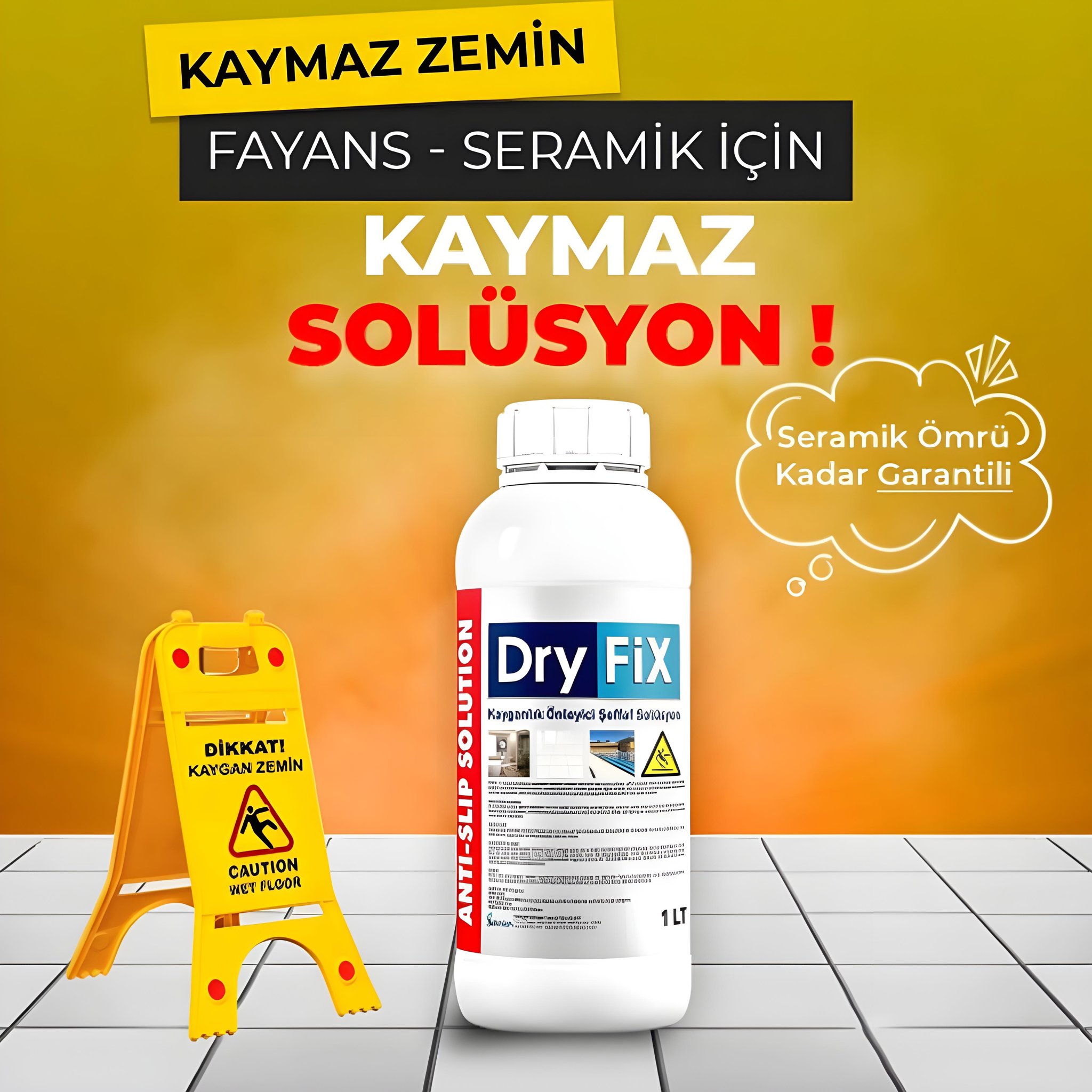 Dryfix Anti Slip Kayganlık Önleyici Şeffaf Solüsyon 10 lt küçük görsel