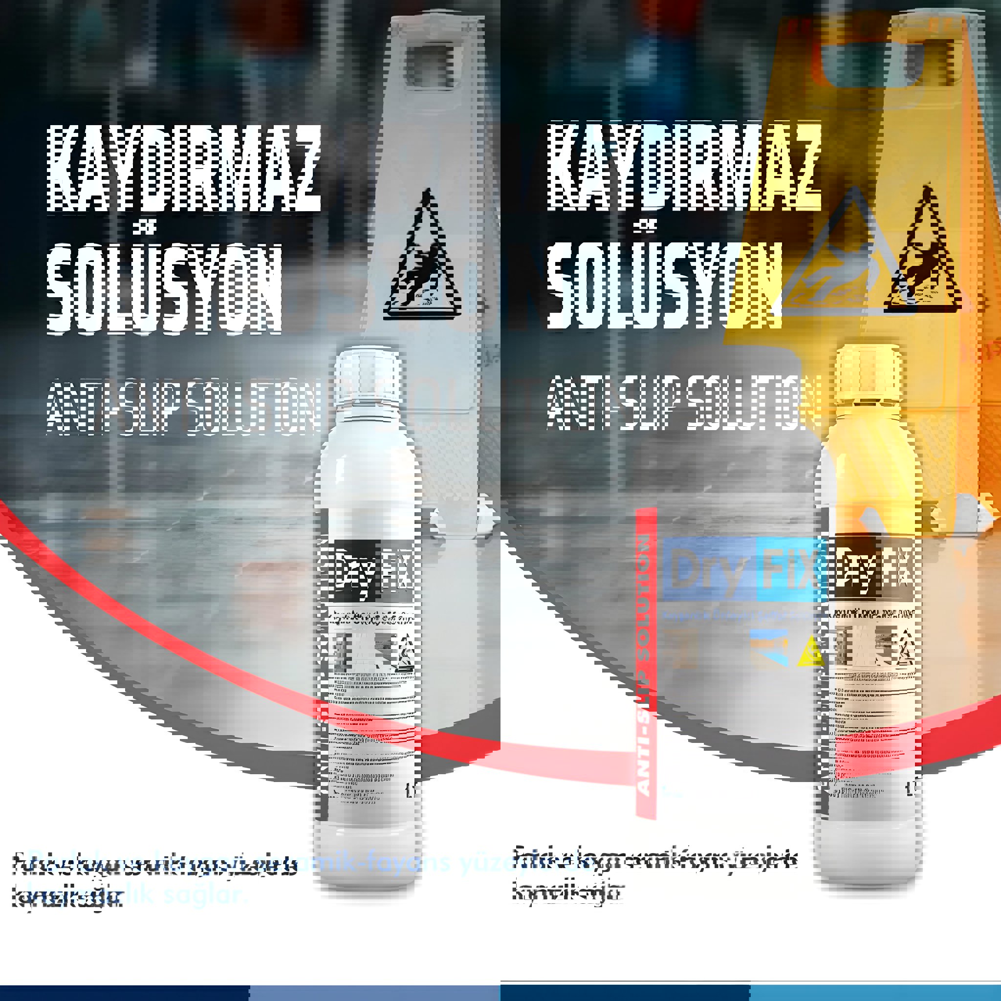 Dryfix Anti Slip Kayganlık Önleyici Şeffaf Solüsyon 10 lt küçük görsel