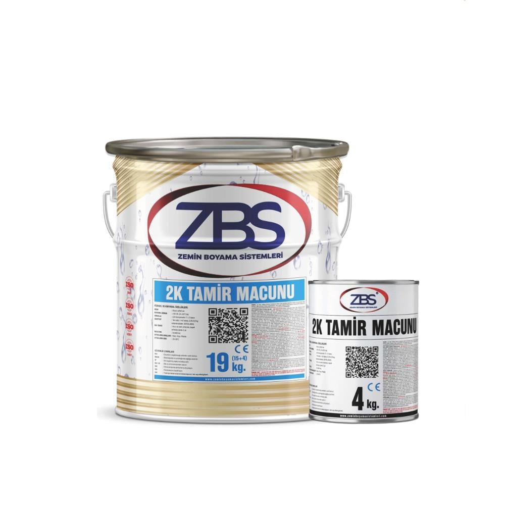 Zbs 2K Zemin Tamir Macunu 15+4 Kg - (Ağır Yük Trafiğine Dayanıklı Zemin Dolgusu) küçük görsel
