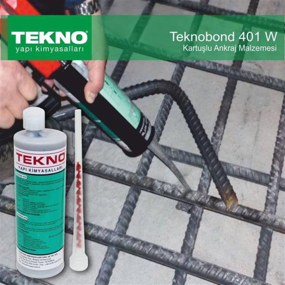 TEKNOBOND 400 P Kimyasal Dübel 345Ml küçük görsel