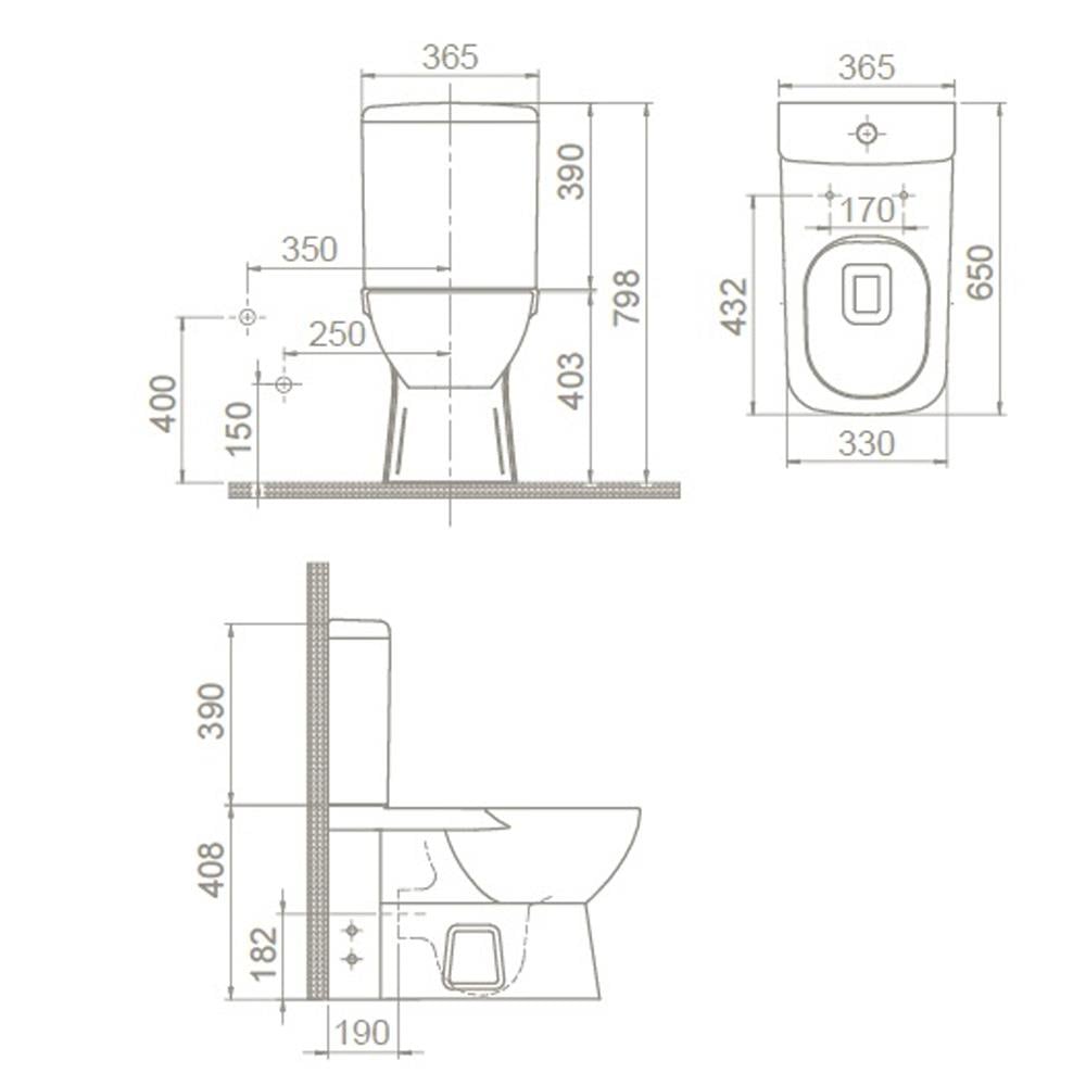 Turkuaz Duru Btw Rimless Duvara Sıfır Klozet Takımı (Pp Yavaş Kapanır Kapak Ve İç Takım Dahil) küçük görsel