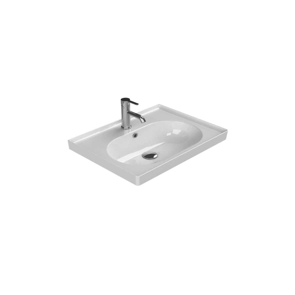 Turkuaz Cerastyle Arya Etajerli Lavabo 60X45Cm 043100-U görseli