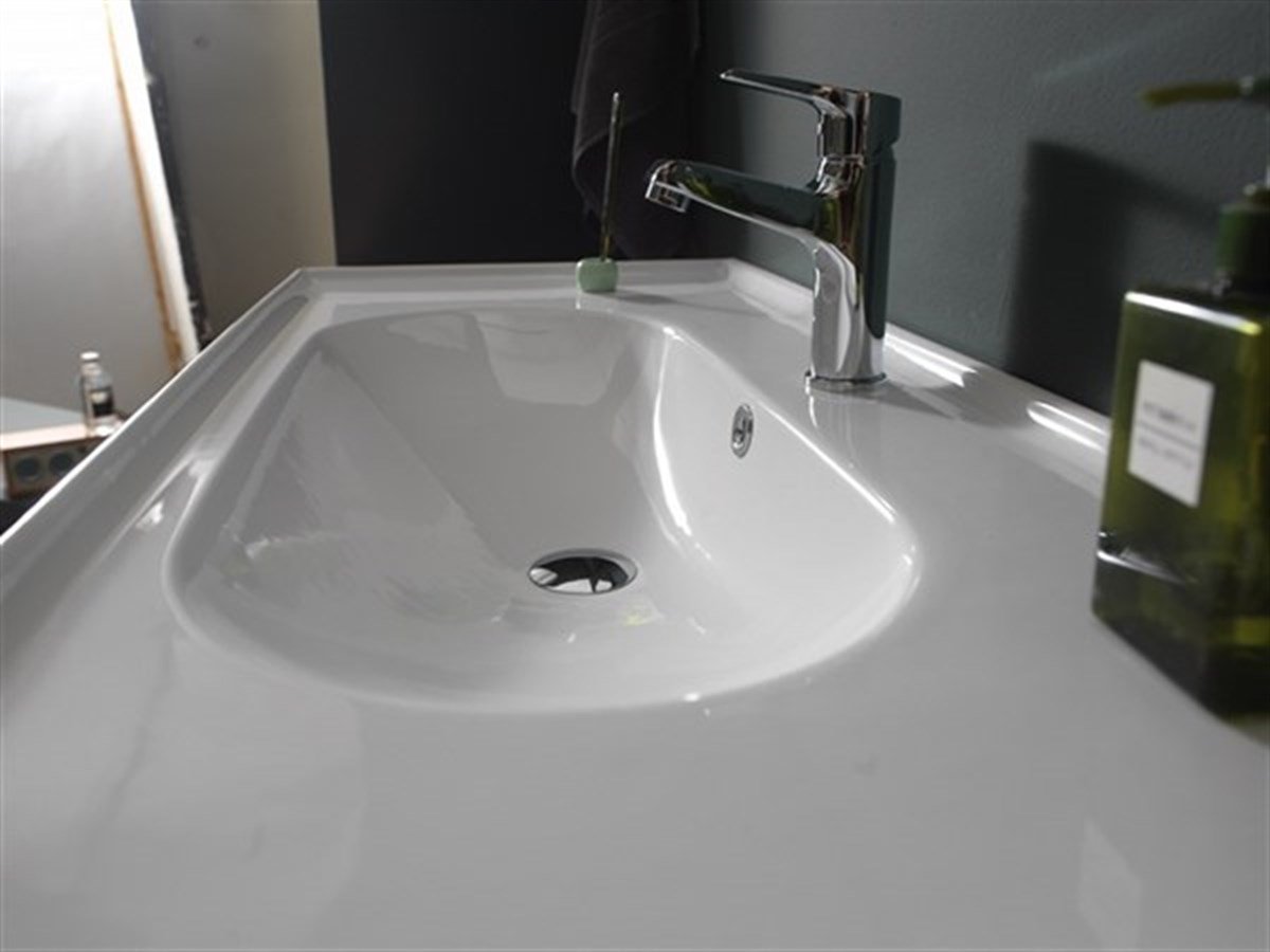 Turkuaz Cerastyle Arya Etajerli Lavabo 60X45Cm 043100-U küçük görsel