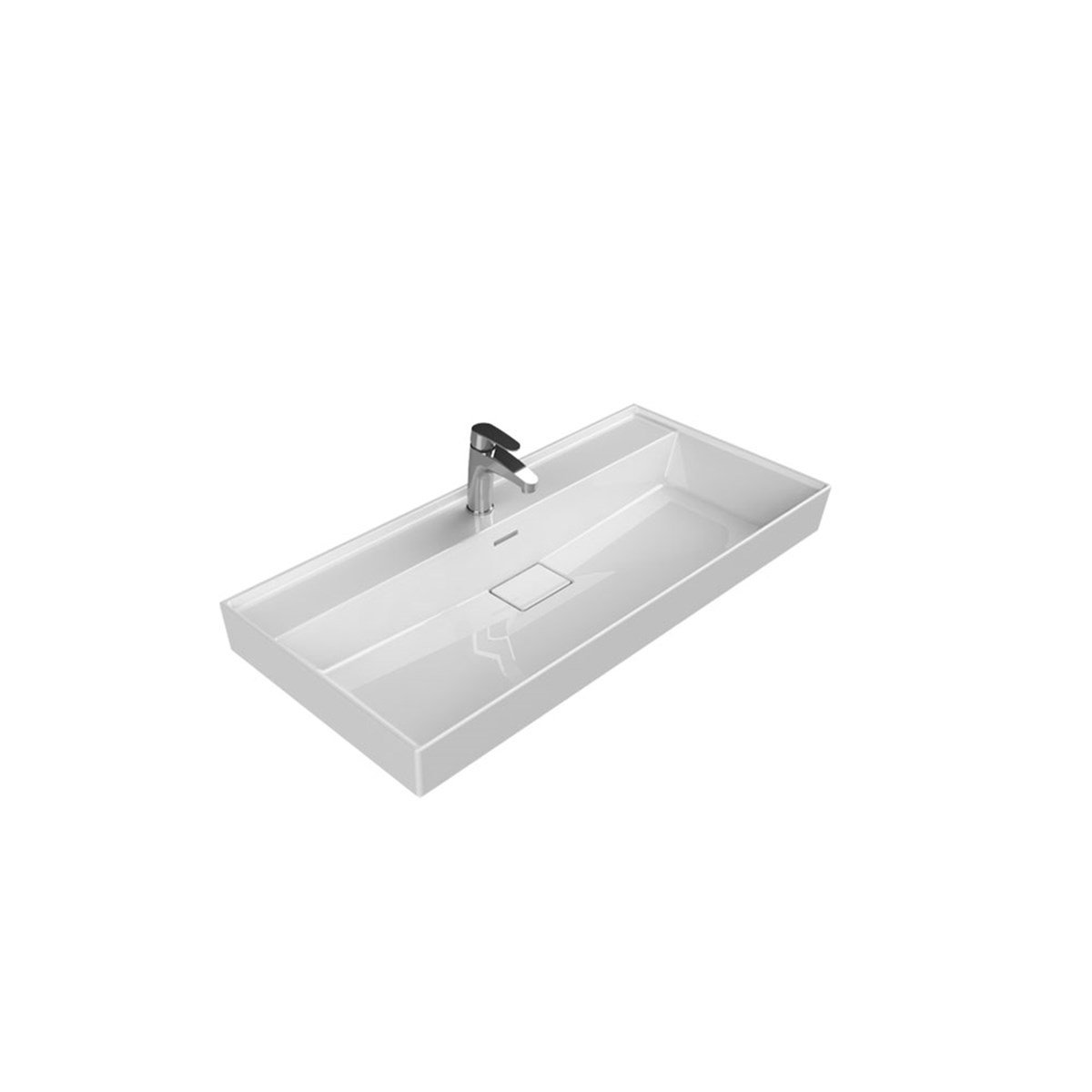 Turkuaz Cerastyle Sharp Etajerli Lavabo 100X48Cm 037500-U görseli