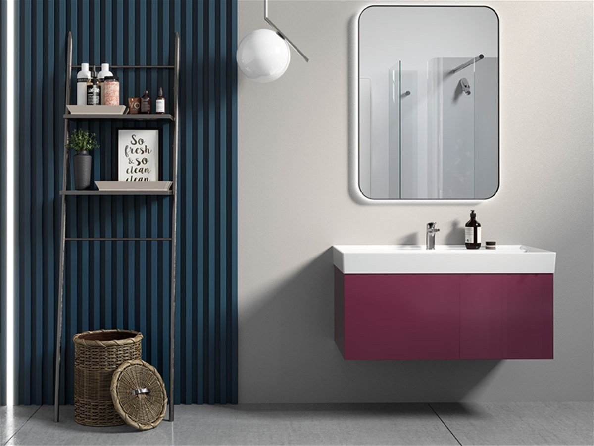 Turkuaz Cerastyle Sharp Etajerli Lavabo 100X48Cm 037500-U küçük görsel