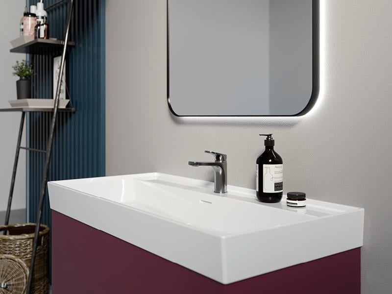 Turkuaz Cerastyle Sharp Etajerli Lavabo 60X48Cm 037100-U küçük görsel