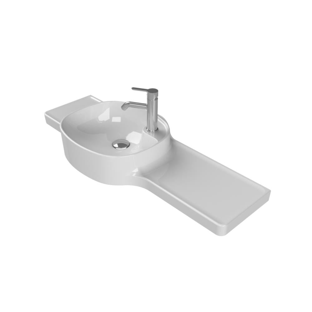 Turkuaz Cerastyle Harmony Etajerli Lavabo 100X37,5X26,4 Cm 044000-U (Soldan Hazneli) görseli