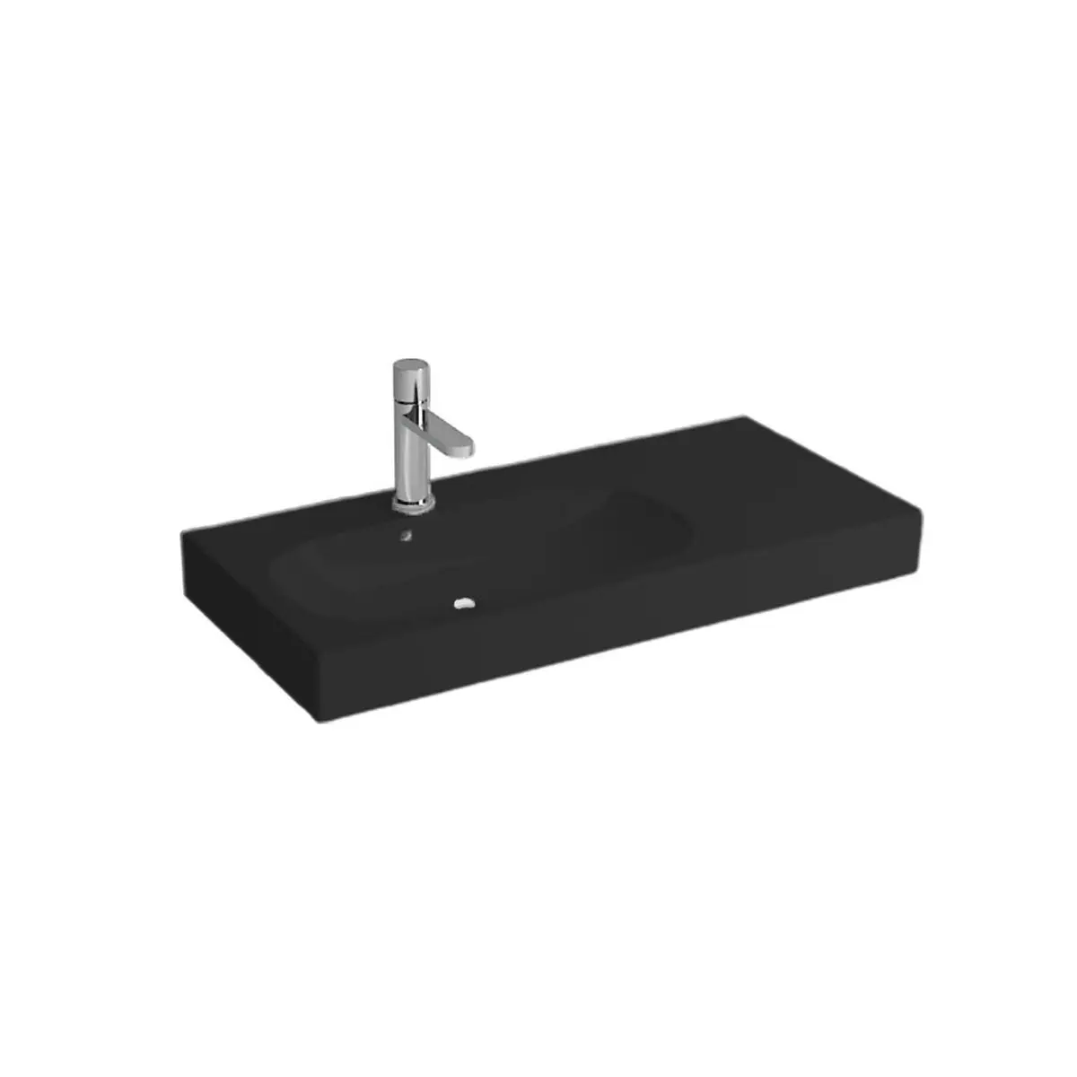 Newarc River Etajerli Lavabo Mat Siyah 80X38X13Cm 507080Mb görseli