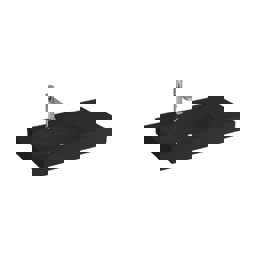 Newarc River Etajerli Lavabo Mat Siyah 80X38X13Cm 507080Mb küçük görsel