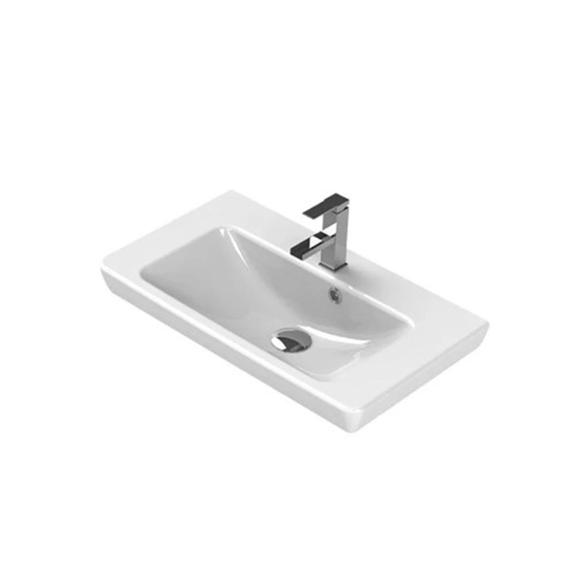 Turkuaz Cerastyle Porto Etajerli Lavabo 65Cm 068100-U (Derinlik 38 Cm) görseli