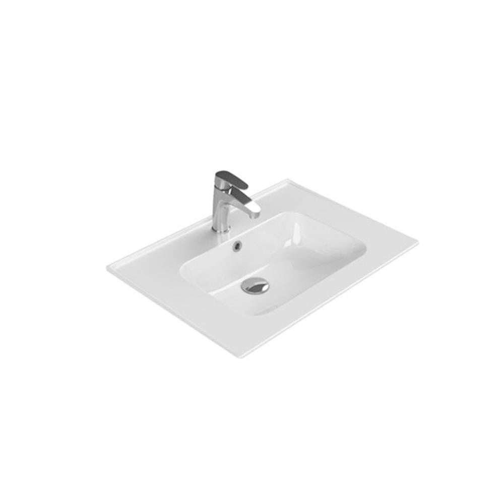 Turkuaz Cerastyle Blue Etajerli Lavabo 65X47Cm 042100-U görseli