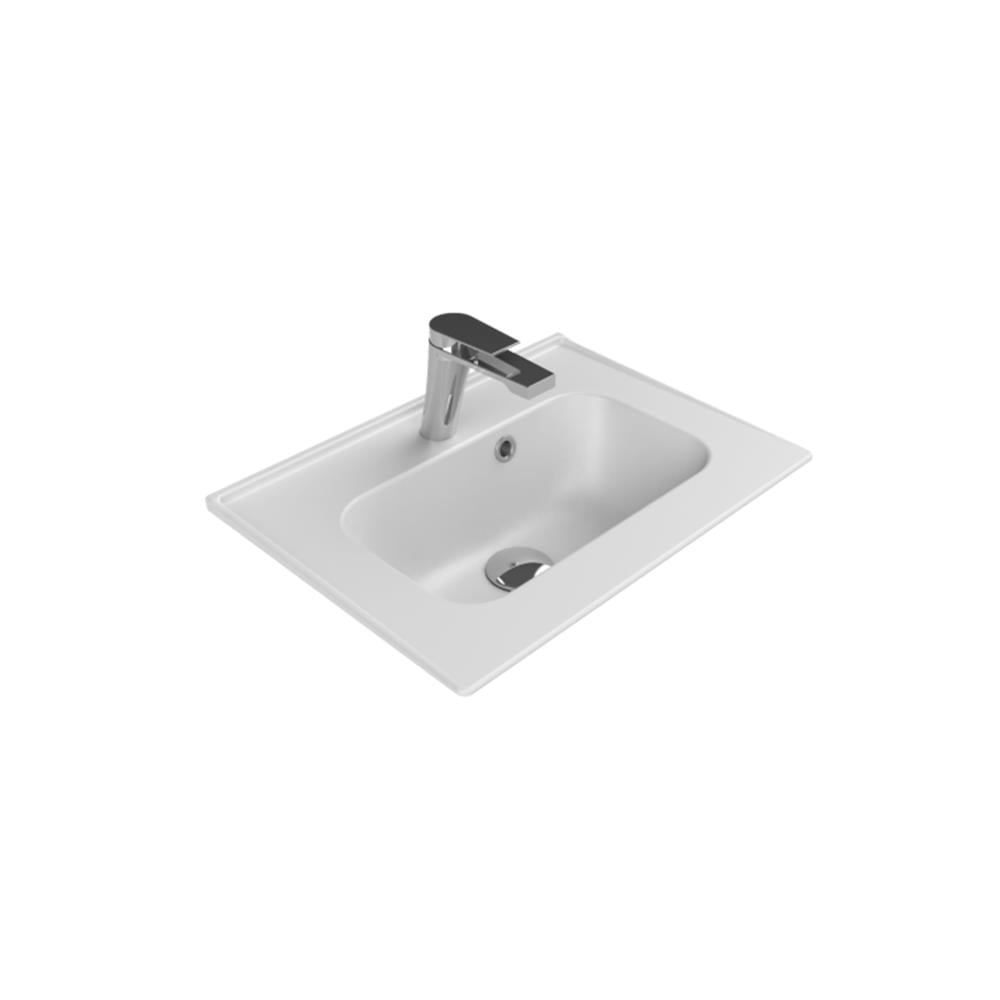 Turkuaz Cerastyle Blue Etajerli Lavabo 50X36,5Cm 041900-U görseli