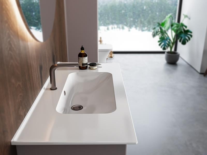 Turkuaz Cerastyle Blue Etajerli Lavabo 50X36,5Cm 041900-U küçük görsel