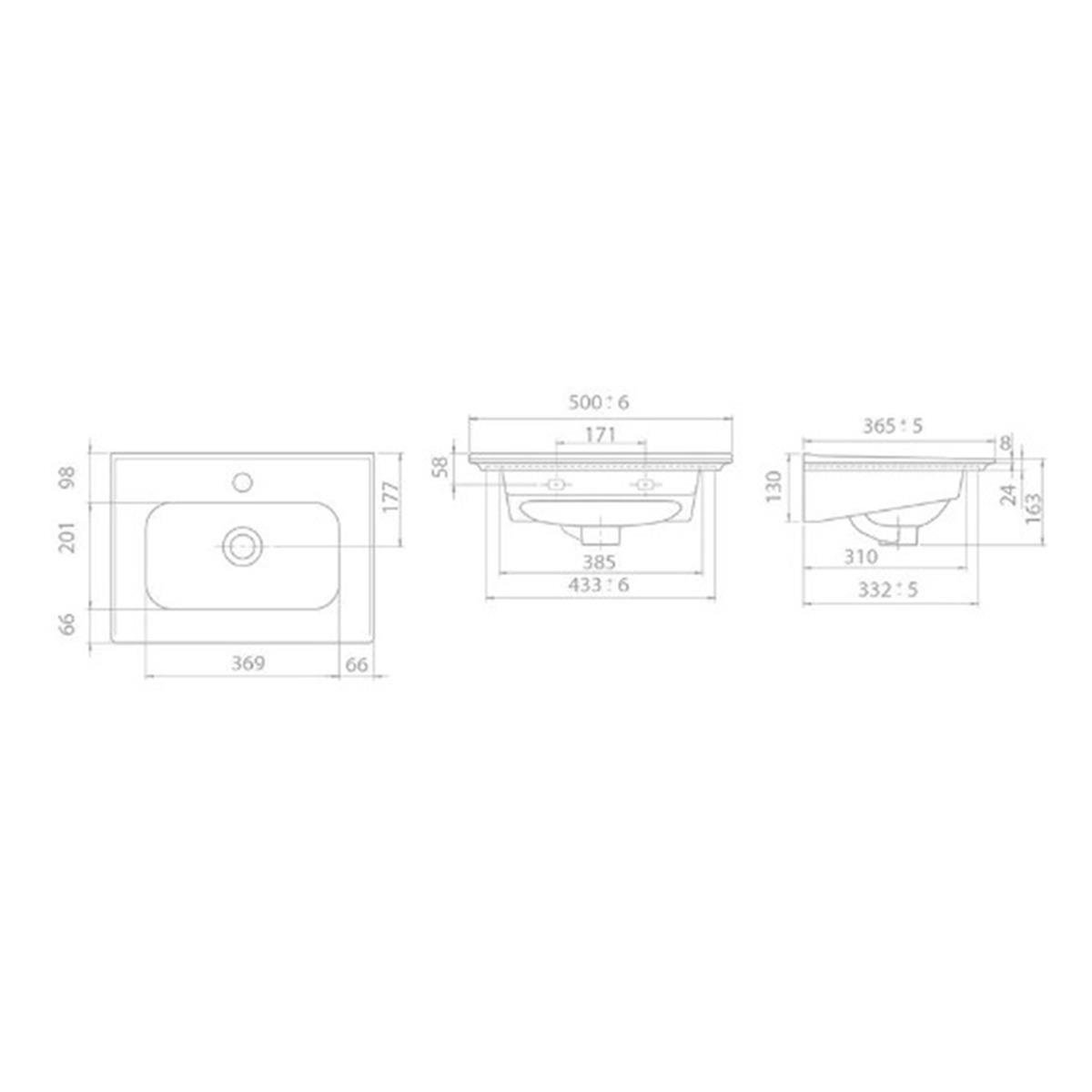 Turkuaz Cerastyle Blue Etajerli Lavabo 50X36,5Cm 041900-U küçük görsel