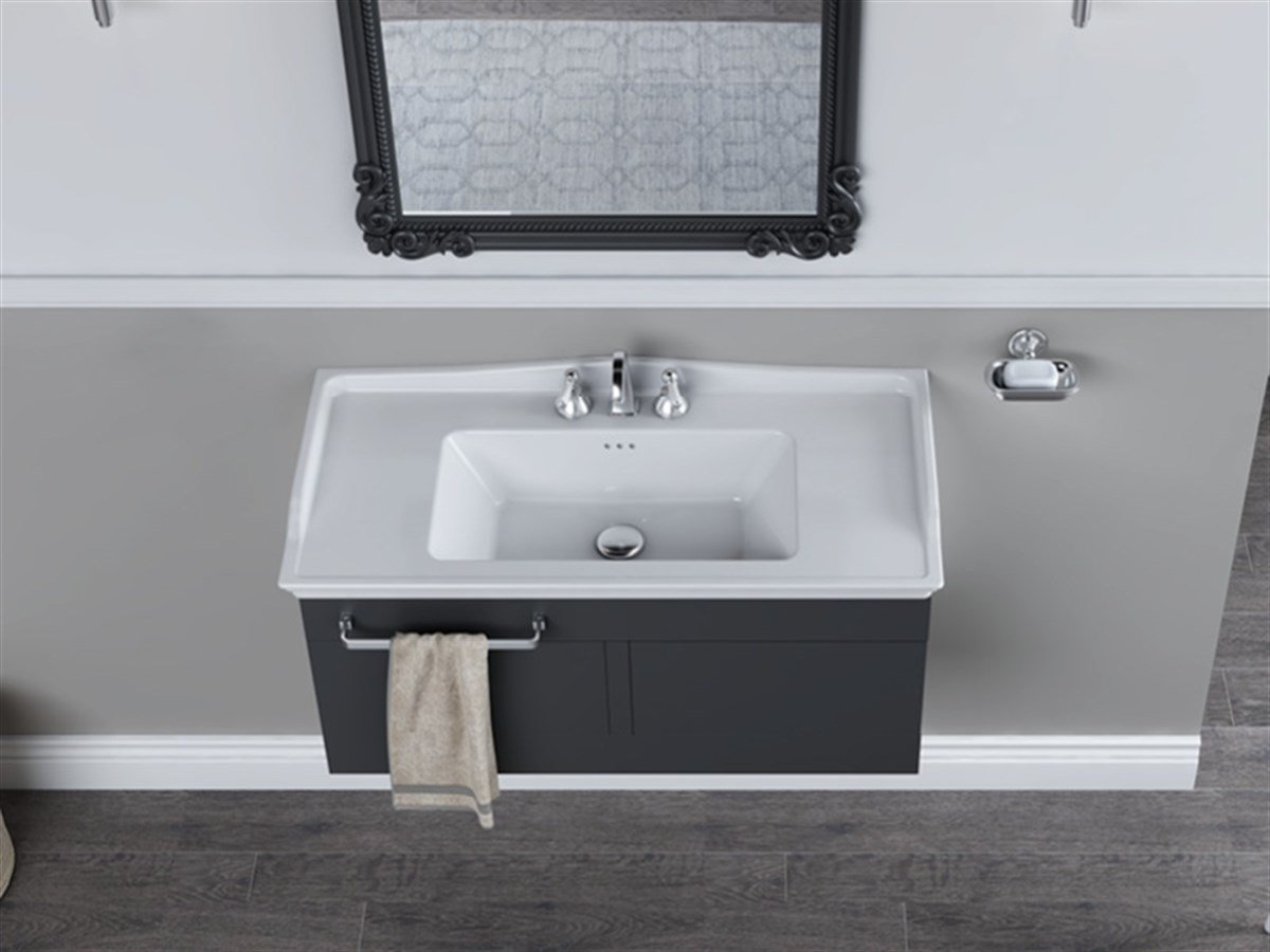 Turkuaz Cerastyle Kapadokya Etajerli Lavabo 65X48 036100-U küçük görsel