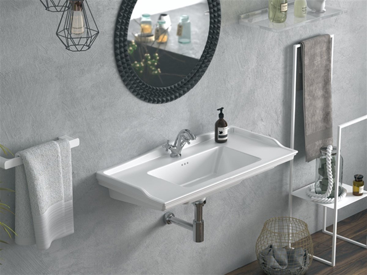 Turkuaz Cerastyle Kapadokya Etajerli Lavabo 65X48 036100-U küçük görsel