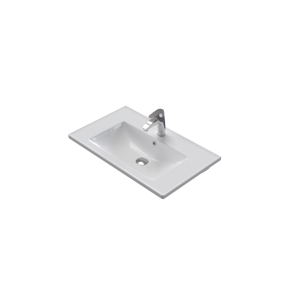 Turkuaz Cerastyle Arte Plus Etajerli Lavabo 75X45 Cm 047400-U görseli