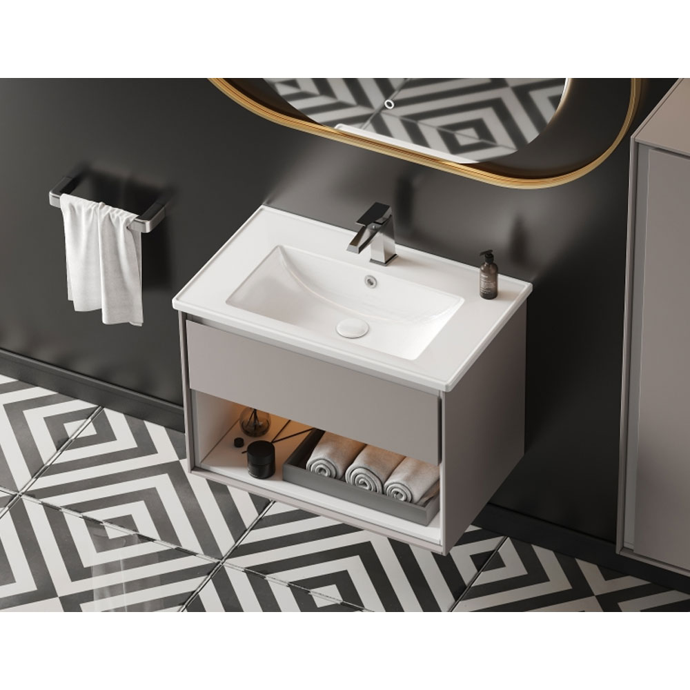 Turkuaz Cerastyle Arte Plus Etajerli Lavabo 75X45 Cm 047400-U küçük görsel