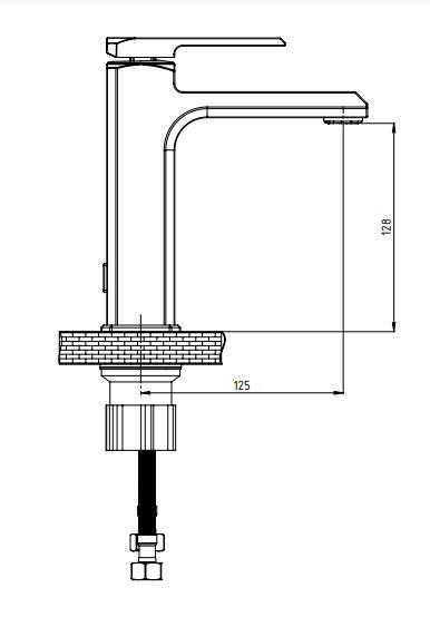 GPD Quadro Lavabo Bataryası Siyah Mlb190-s küçük görsel