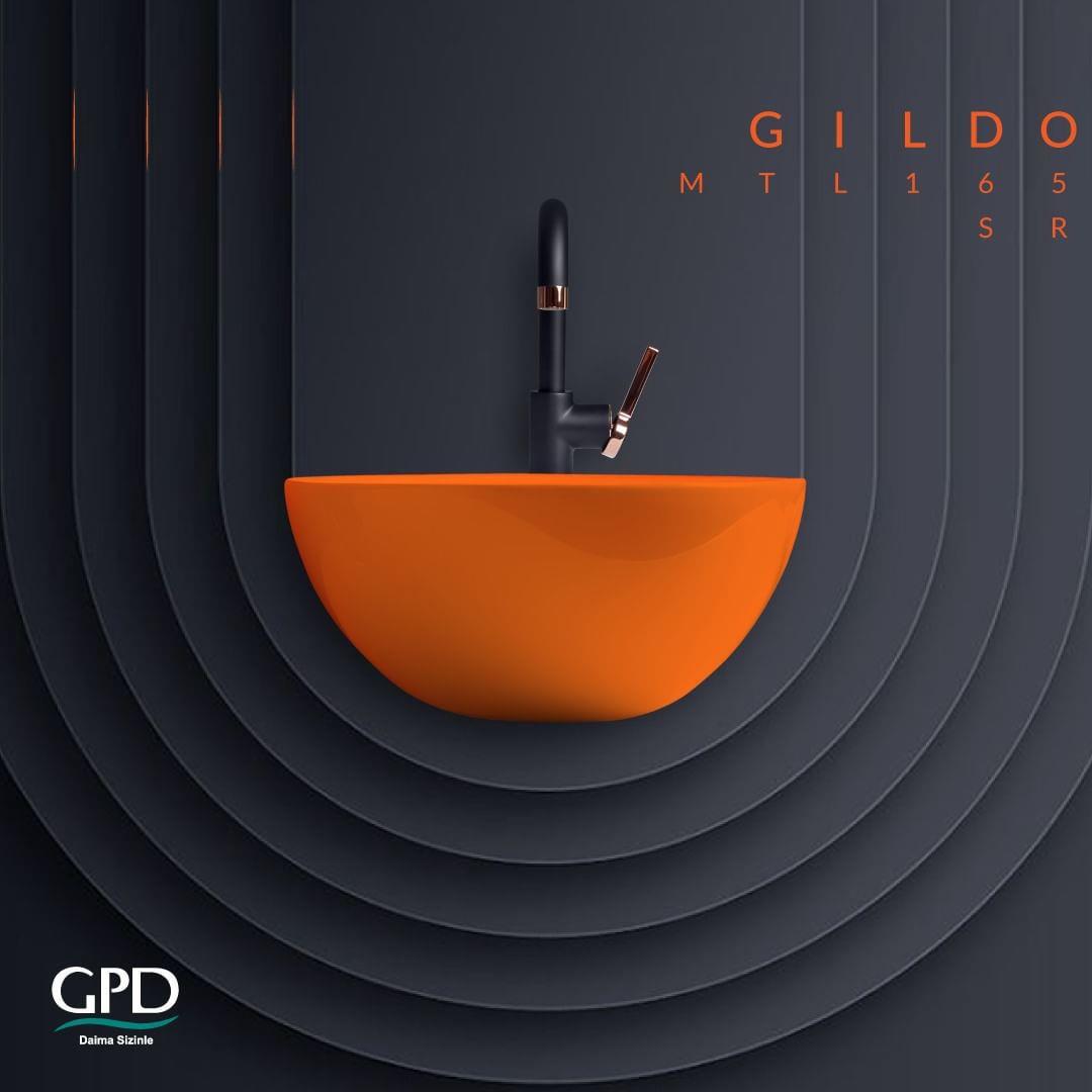 GPD Gildo Tek Gövde Lavabo Bataryası Siyah-rose Gold Mtl165-s-r küçük görsel