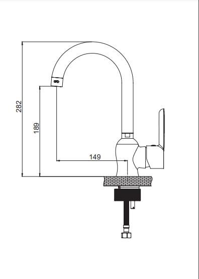 GPD Felis Tek Gövde Lavabo Bataryası Krom Mtl75 küçük görsel