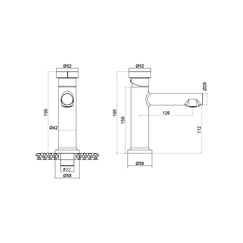 Newarc Milan Lavabo Bataryası Siyah 848521B küçük görsel