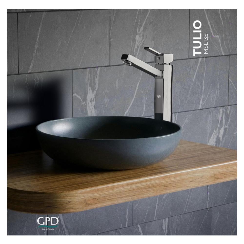 GPD Tulio Set Üstü Lavabo Bataryası Krom Msl135 küçük görsel