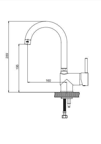 GPD Espina Tek Gövde Lavabo Bataryası Krom Mtl70 küçük görsel