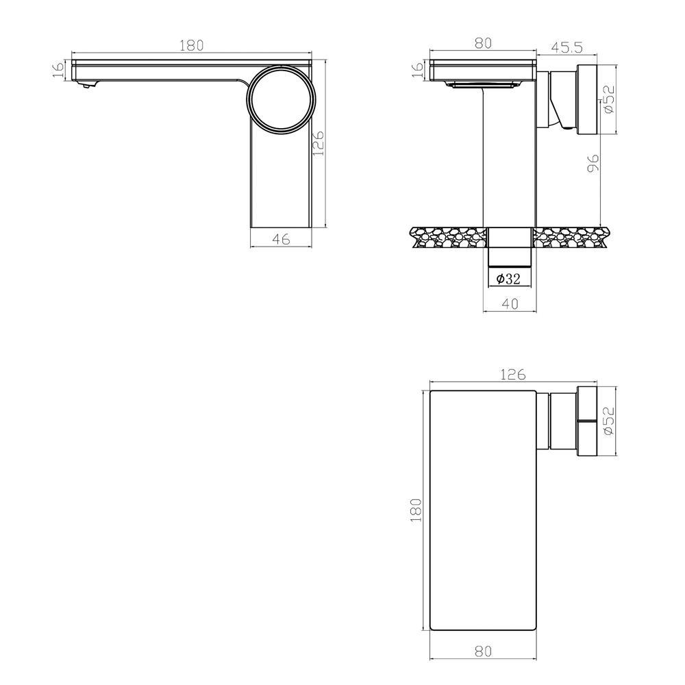 Newarc Milan Lavabo Bataryası Siyah 848525B küçük görsel