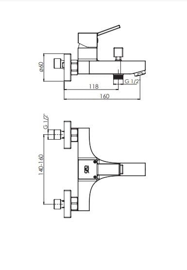 GPD Tulio Banyo Bataryası Krom Mbb135 küçük görsel