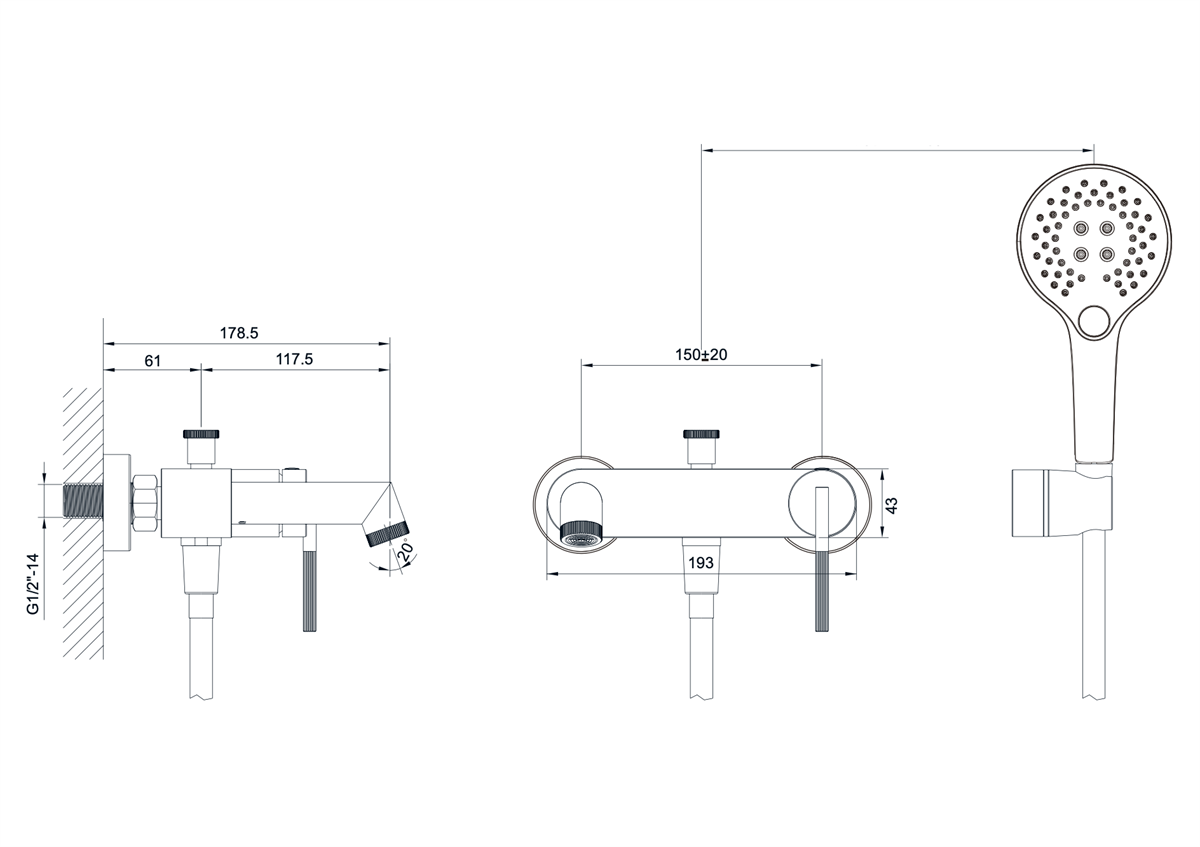 Newarc Opera Banyo Bataryası Mat Bakır 985511s küçük görsel