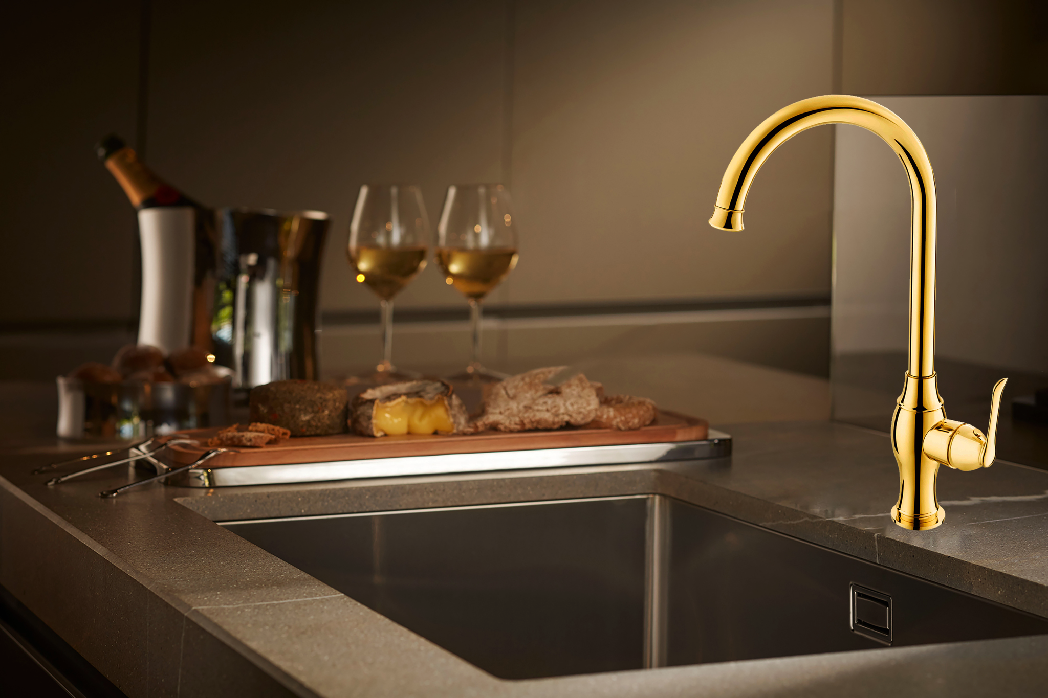 GPD Tauro Tek Gövde Eviye Bataryası Altın Mte150-a küçük görsel