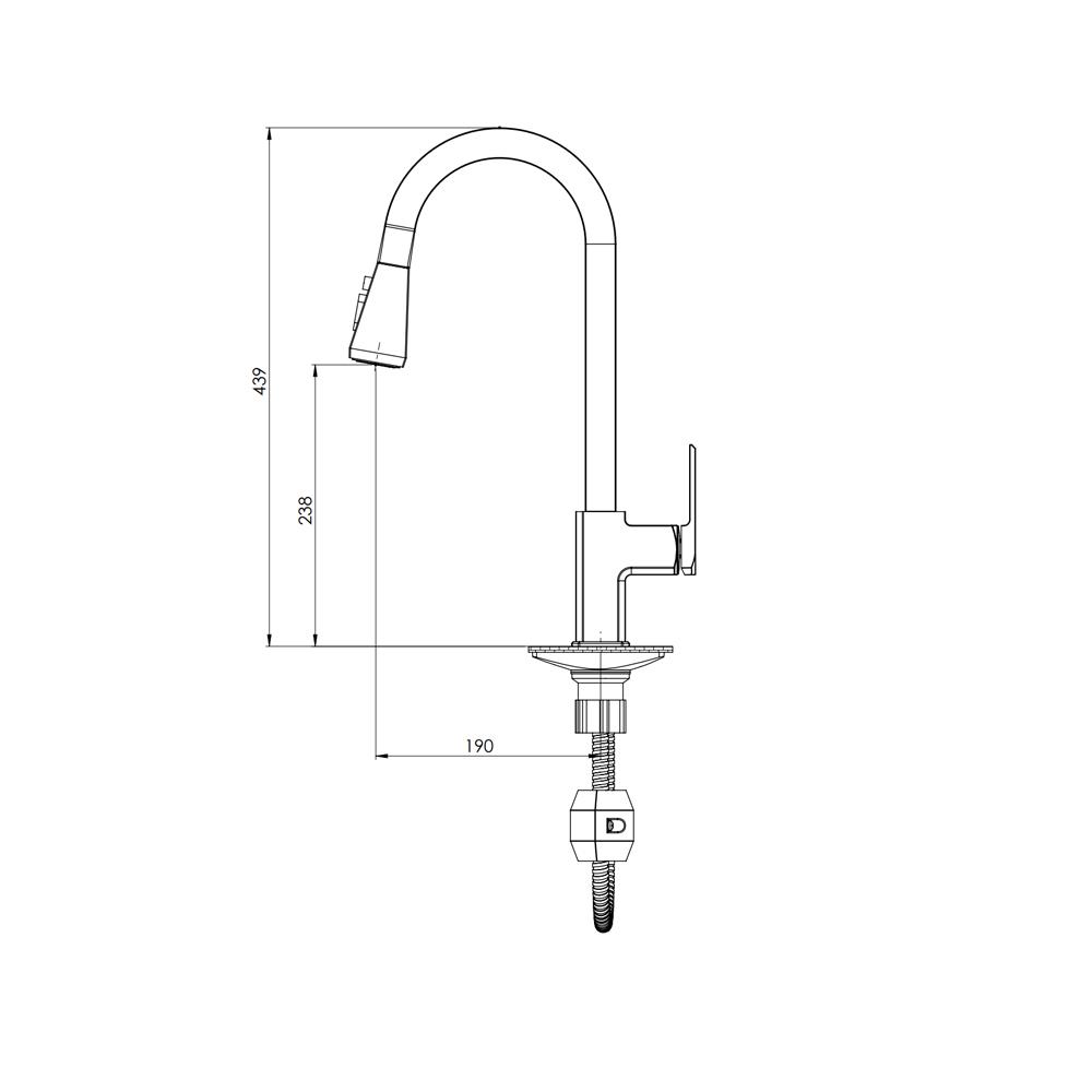 Gpd Quadro Spiralli Eviye Bataryası Siyah-Rose Gold Mes190-S-R küçük görsel