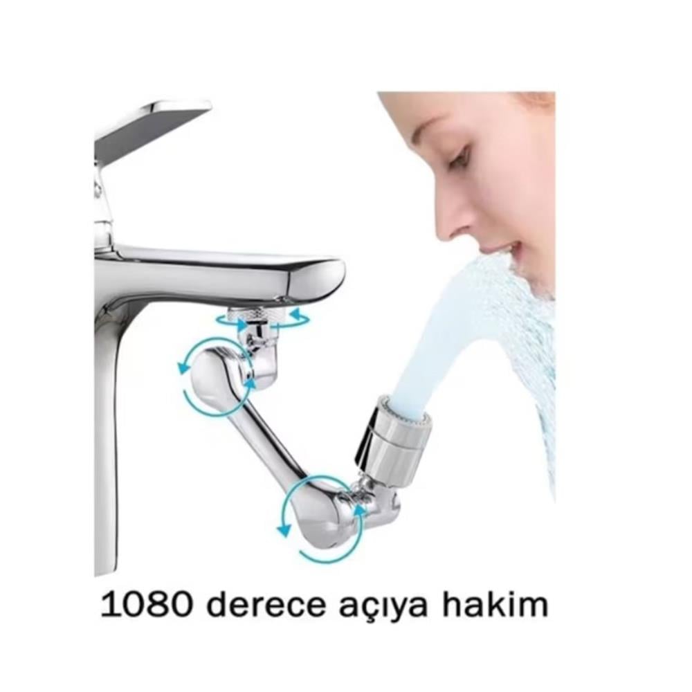 Oynar Başlıklı 1080° Dönebilen Robotik Musluk Ucu – Perlatör küçük görsel