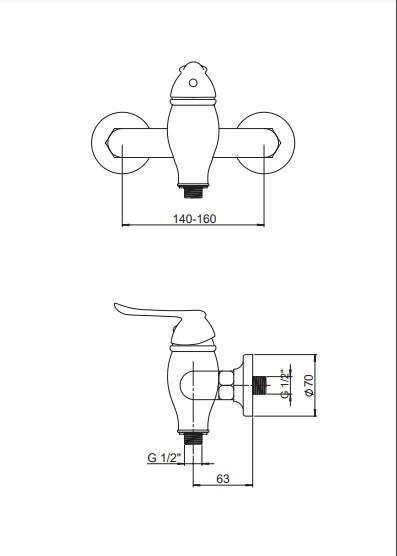GPD Tauro Duş Bataryası Mat Siyah Mdb150-o küçük görsel