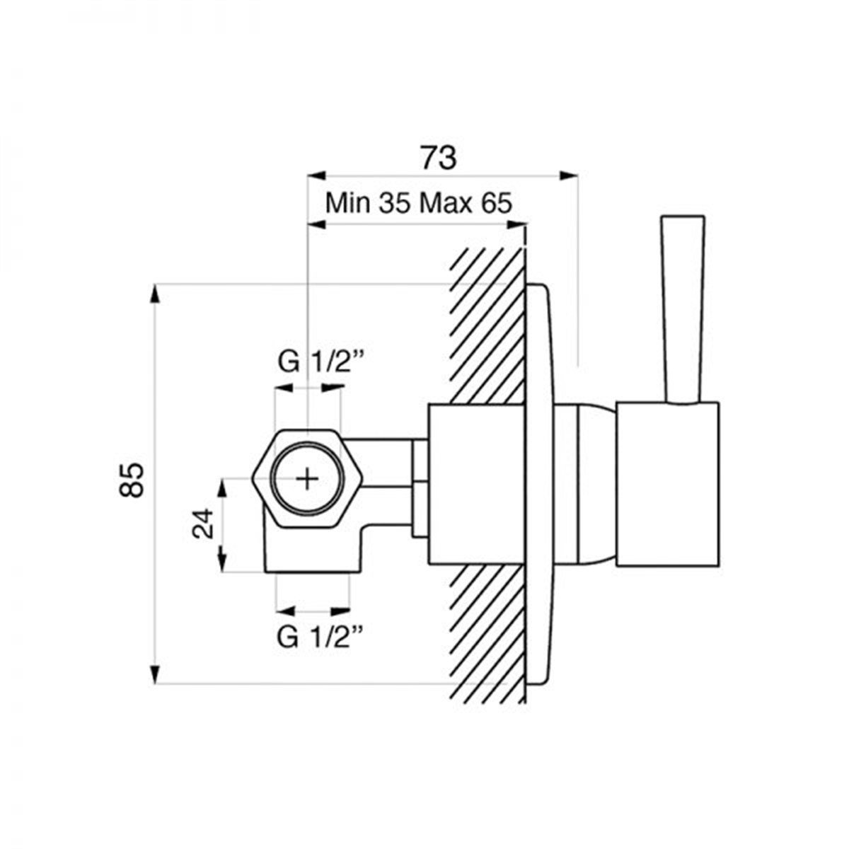 Newarc Minart Ankastre Mix Taharat Musluğu 191132 küçük görsel
