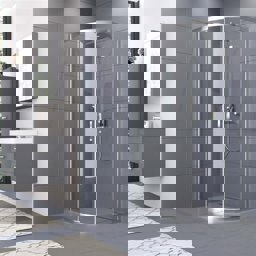 Aquanil Sueno 5mm Oval Şeffaf Cam Duşakabin 70x70cm küçük görsel